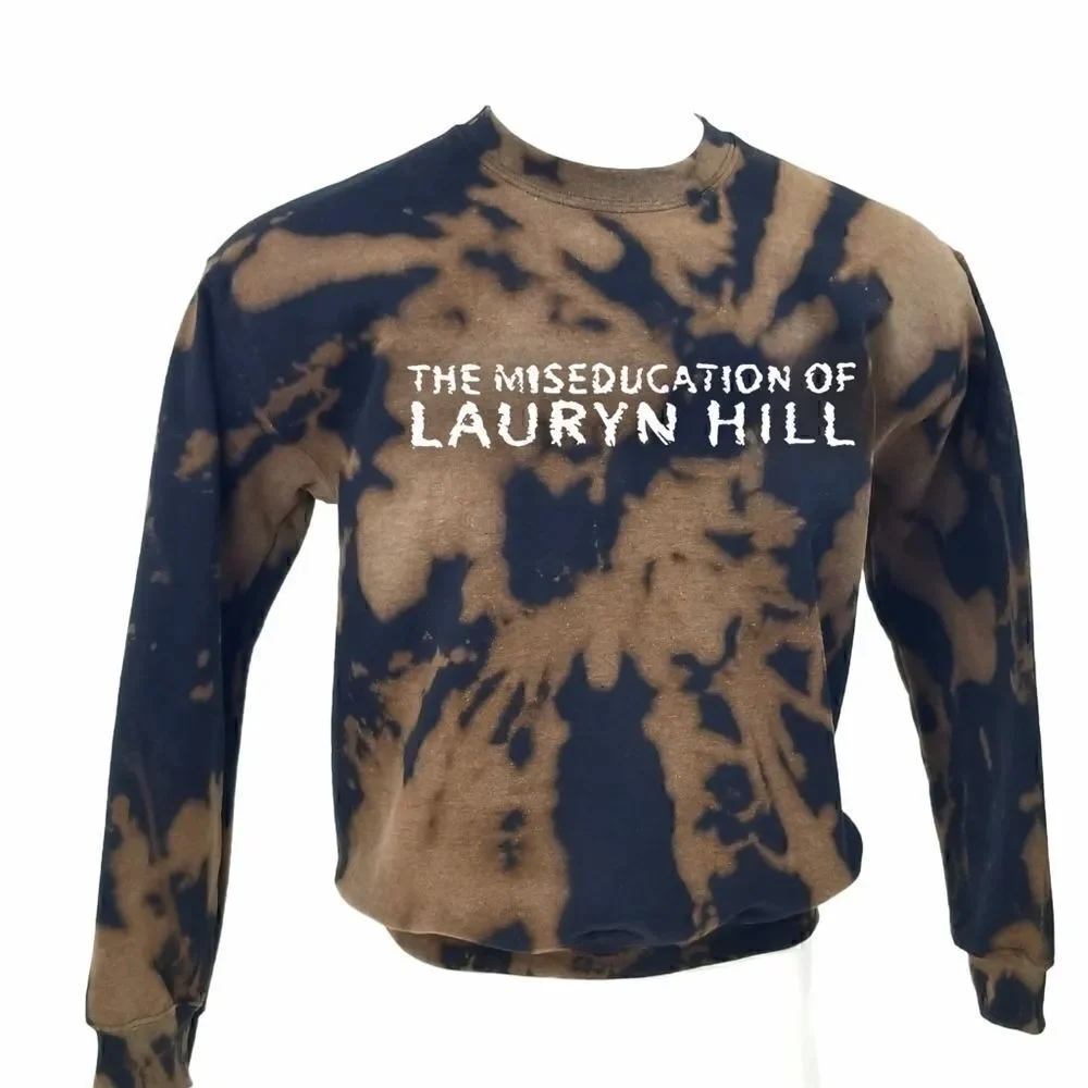 THE MISEDUCATION OF LAURYN HILL Acid Wash Pullover Crewneck Sweatshirt Rap, Rock - Picture 2 of 5